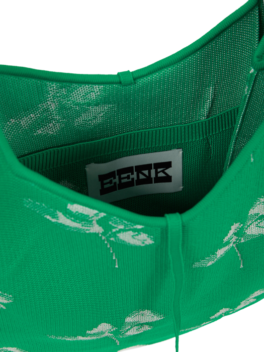 Eenk Home Jacquard Knit Bag - Green