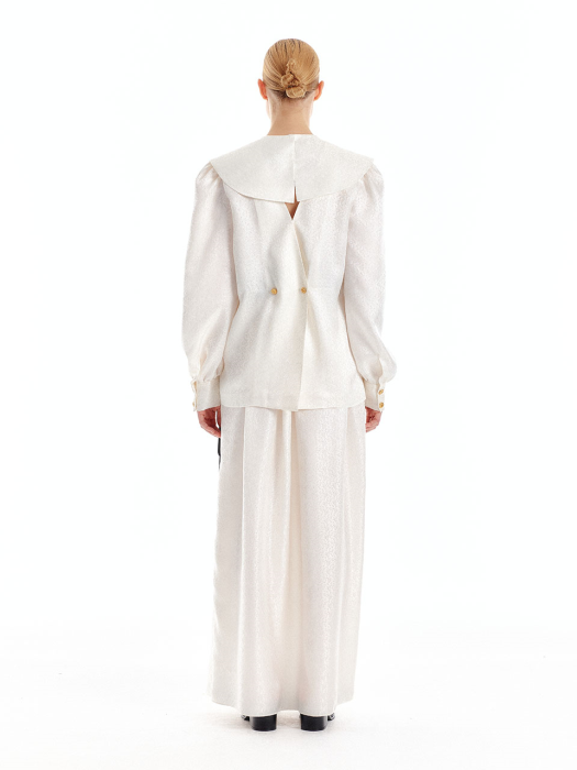 Eenk Urince Ruffled Collar Silk Blouse - Ivory