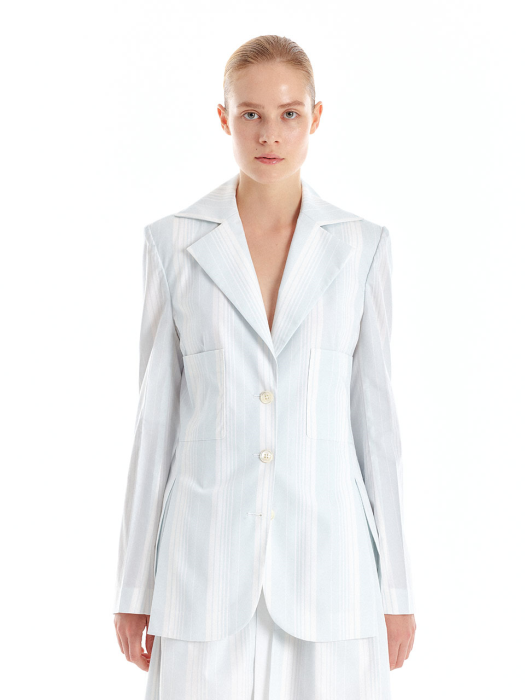 Eenk Udella Single-Breasted Blazer - Light Grey