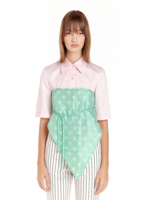 Eenk Ucarf Patterned Head Scarf - Light Green