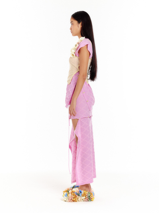 Eenk Uee Transformative Logo Jacquard Skirt - Light Pink