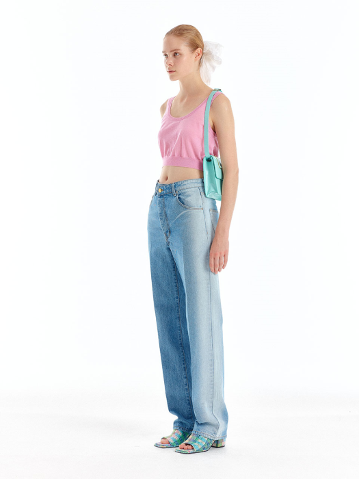 Eenk Ura Sleeveless Knit Top - Light Pink