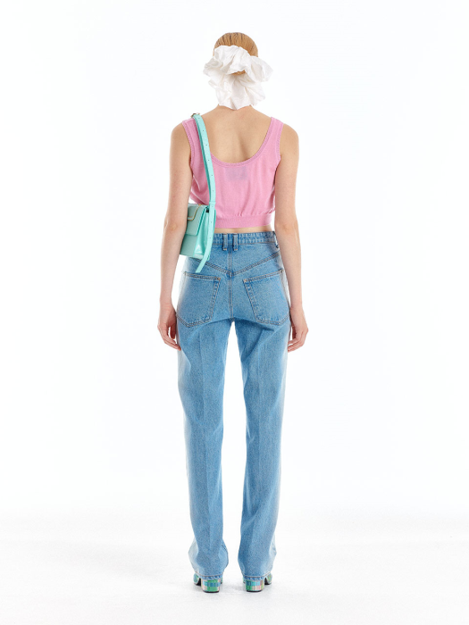 Eenk Ura Sleeveless Knit Top - Light Pink