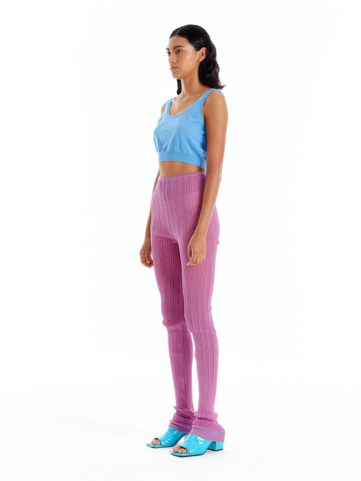 [EENK] Ura Sleeveless Knit Top - Light Blue