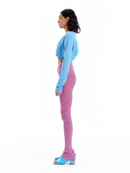 Eenk Uri Cashmere Crop Cardigan - Light Blue