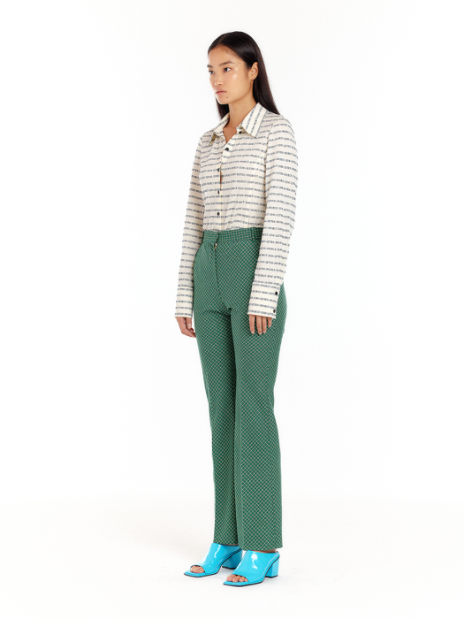 [EENK] Ulona Straight Pants - Green Check
