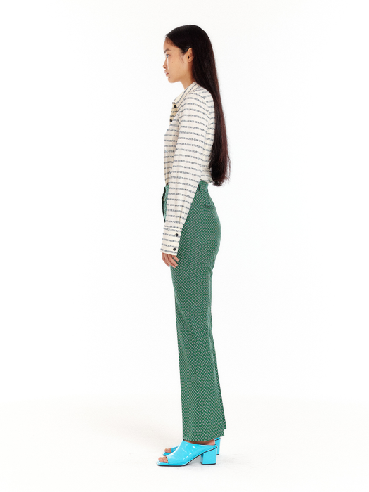 [EENK] Ulona Straight Pants - Green Check