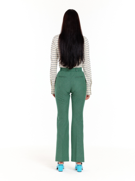 [EENK] Ulona Straight Pants - Green Check