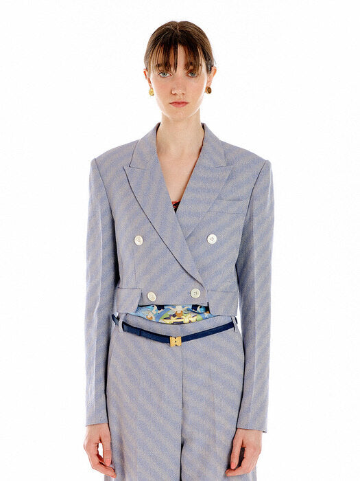 Eenk Uele Double-Breasted Blazer - Lavender