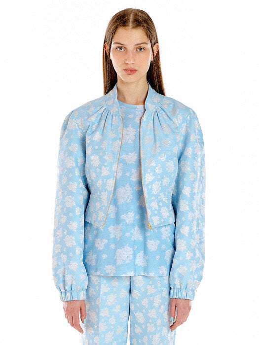 Eenk Umar Short Bomber Jumper - Light Blue