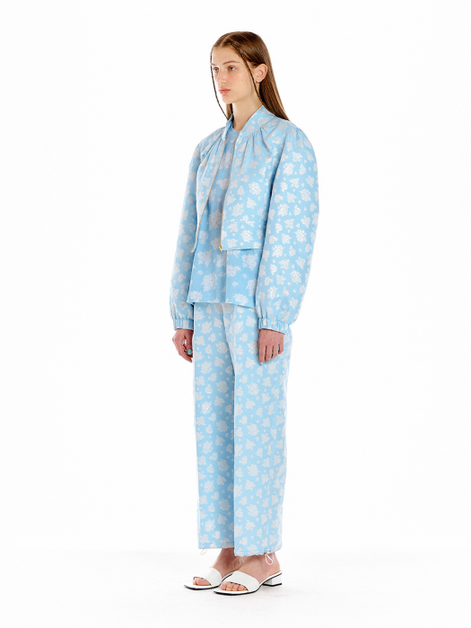 Eenk Umar Short Bomber Jumper - Light Blue