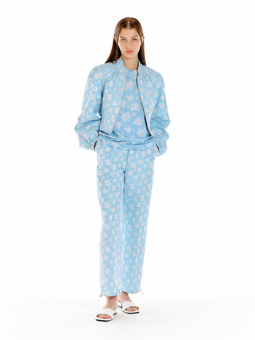Eenk Umar Short Bomber Jumper - Light Blue
