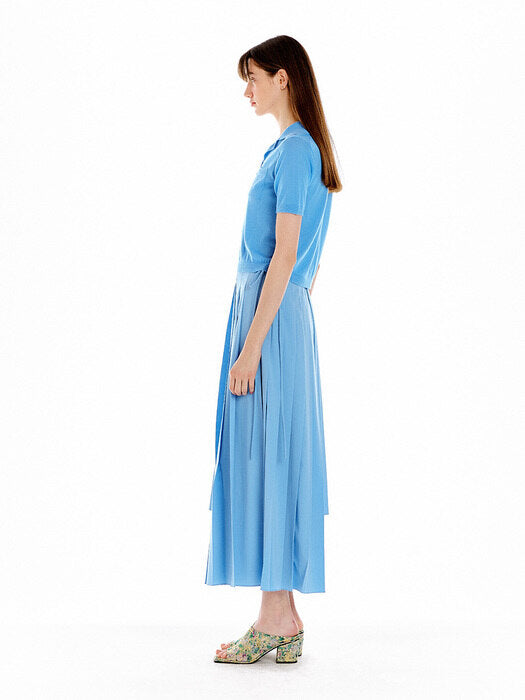 Eenk UK Short Sleeve Polo Knit - Light Blue