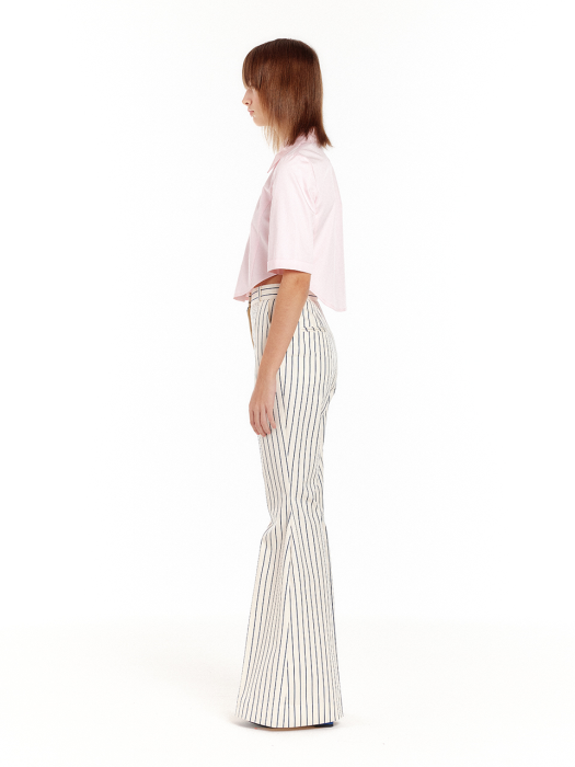 Eenk Uriah Crop Shirt - Light Pink