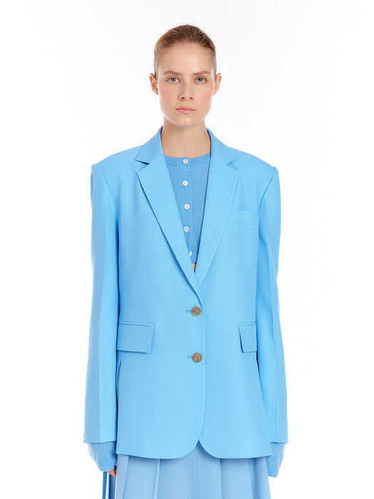 Eenk Urbandale Single-Breasted Blazer - Light Blue