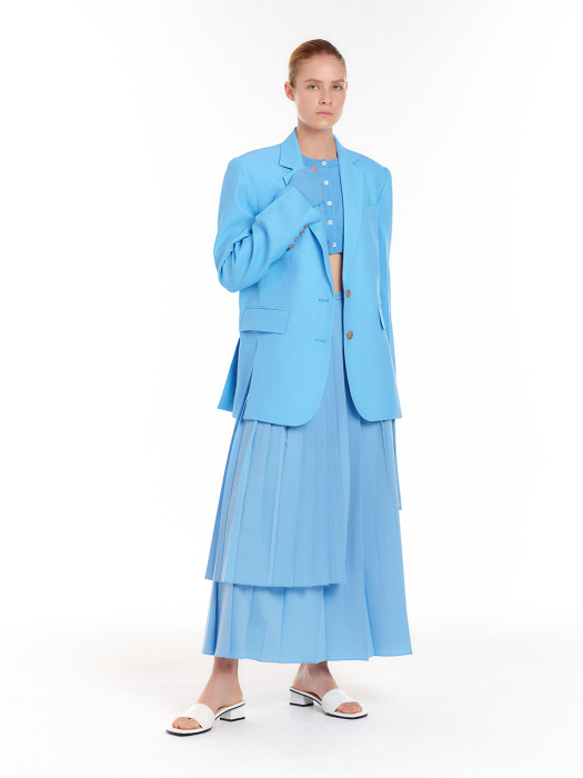 Eenk Urbandale Single-Breasted Blazer - Light Blue