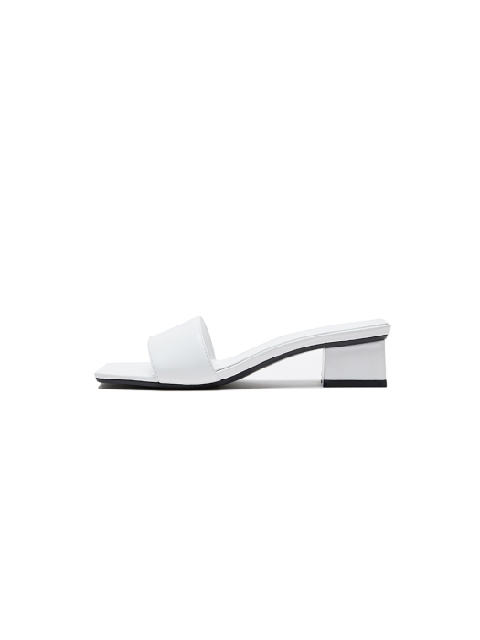 Eenk Ule Square-Toe Heeled Sandals - White