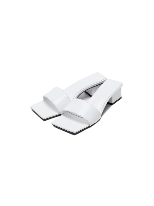 Eenk Ule Square-Toe Heeled Sandals - White