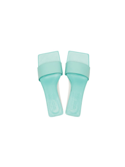 Eenk Ule Square-Toe Heeled Sandals - Mint