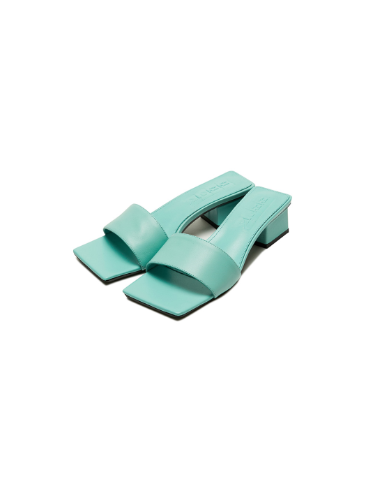 Eenk Ule Square-Toe Heeled Sandals - Mint
