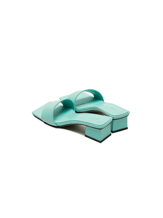 Eenk Ule Square-Toe Heeled Sandals - Mint
