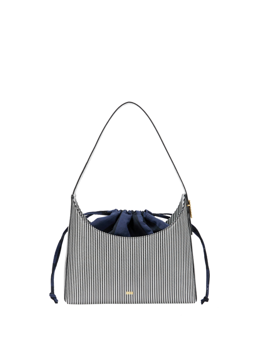 Eenk Haim Pouch Shoulder Bag - Black/White Stripe