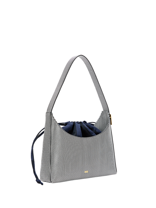 Eenk Haim Pouch Shoulder Bag - Black/White Stripe