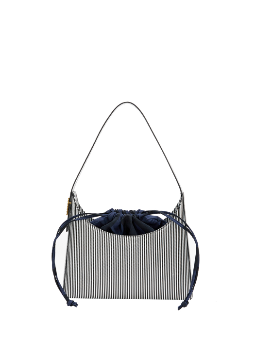 Eenk Haim Pouch Shoulder Bag - Black/White Stripe