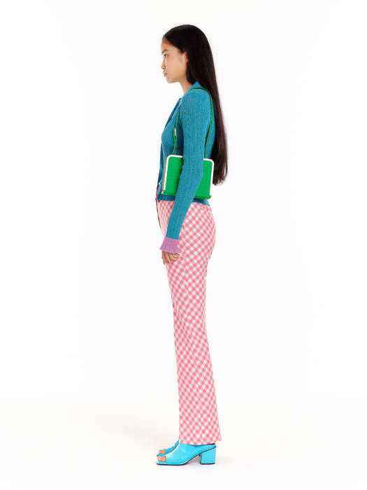Eenk Utinkle Pleated Knit Shirt - Green/Pink