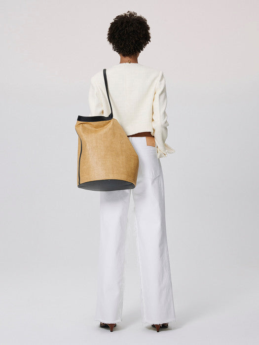 [recto] RELAXED-FIT WIDE FRAYED DETAIL JEANS (WHITE)