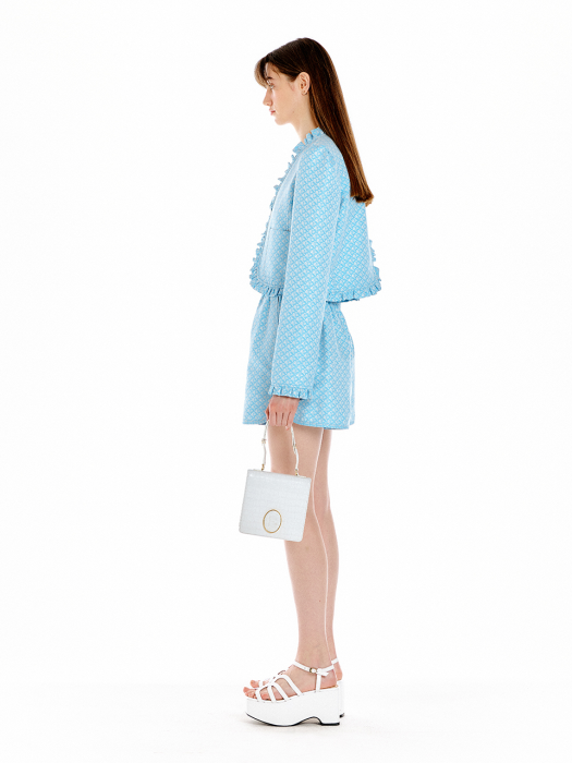 [EENK] Uroppi Patterned Trunk Shorts - Light Blue