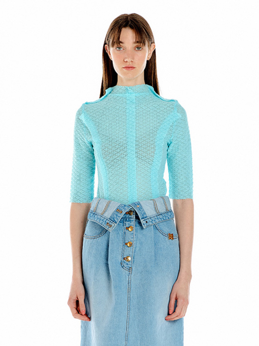 Eenk UN Half Sleeve Jersey Top - Mint