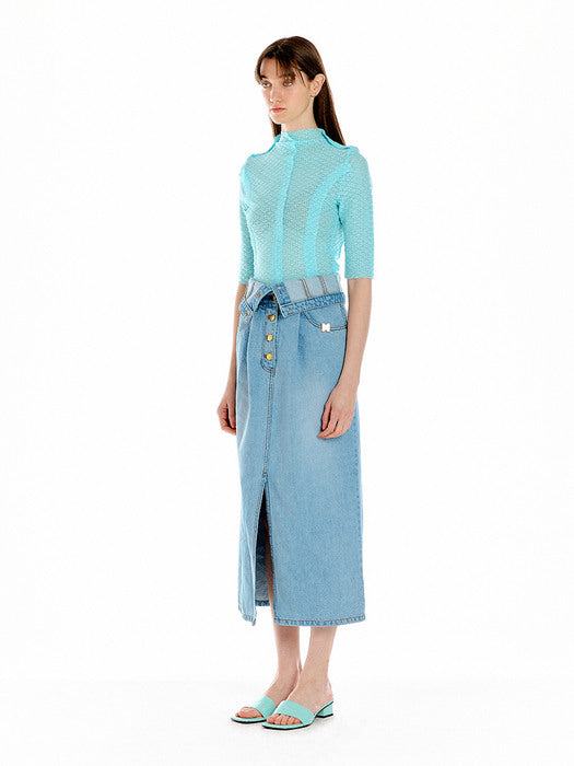 Eenk UN Half Sleeve Jersey Top - Mint