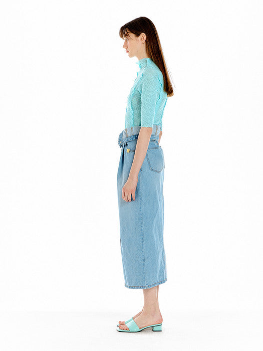Eenk UN Half Sleeve Jersey Top - Mint