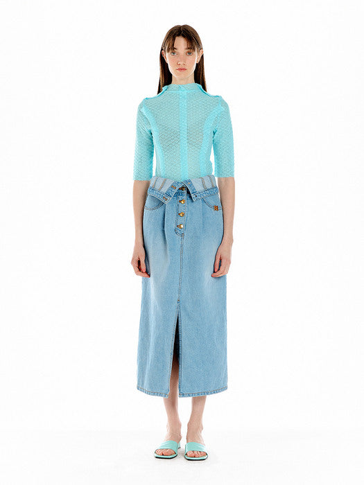Eenk UN Half Sleeve Jersey Top - Mint