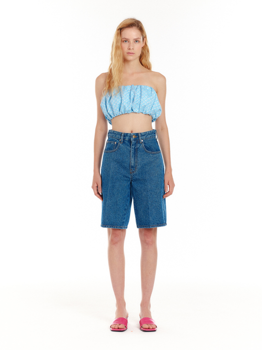 Eenk Uco Denim Biker Shorts - Denim Blue