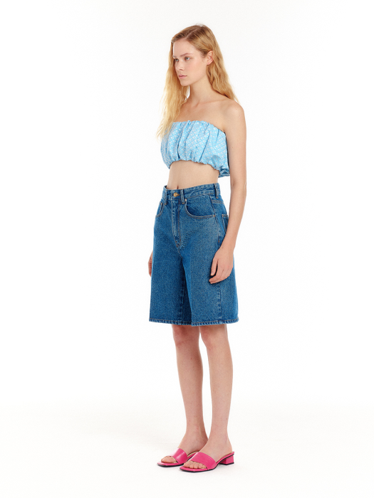 Eenk Uco Denim Biker Shorts - Denim Blue