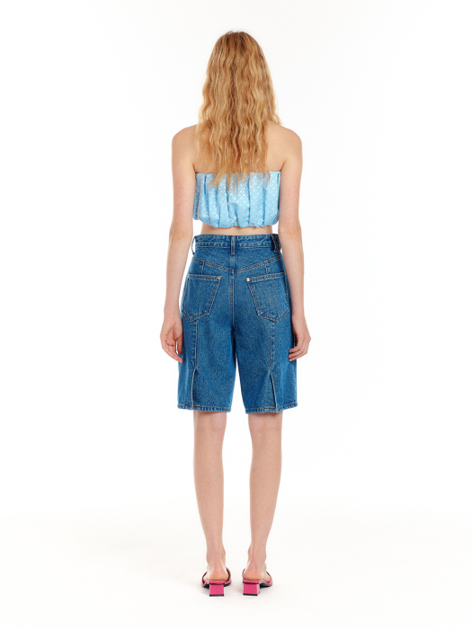 Eenk Uco Denim Biker Shorts - Denim Blue