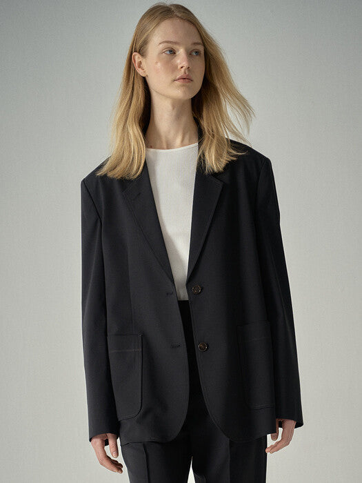 [facade pattern] Summer Chill Relaxed Jacket - Black