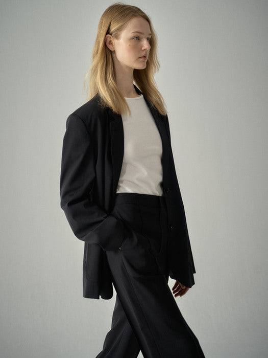 [facade pattern] Summer Chill Relaxed Jacket - Black