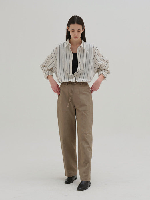 [moia] stripe shirt (navy stripe)