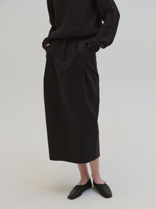 [moia] barrel skirt (navy)