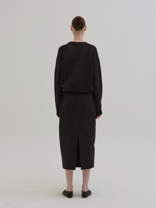 [moia] barrel skirt (navy)