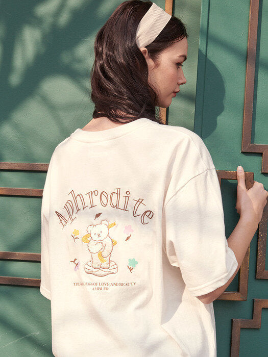 [ambler] Naissance de Venus Over fit T-Shirts AS911 (Cream)