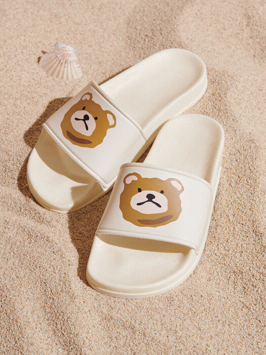 [ambler] Ambler Big Face Bear Slide Slipper - ASD102