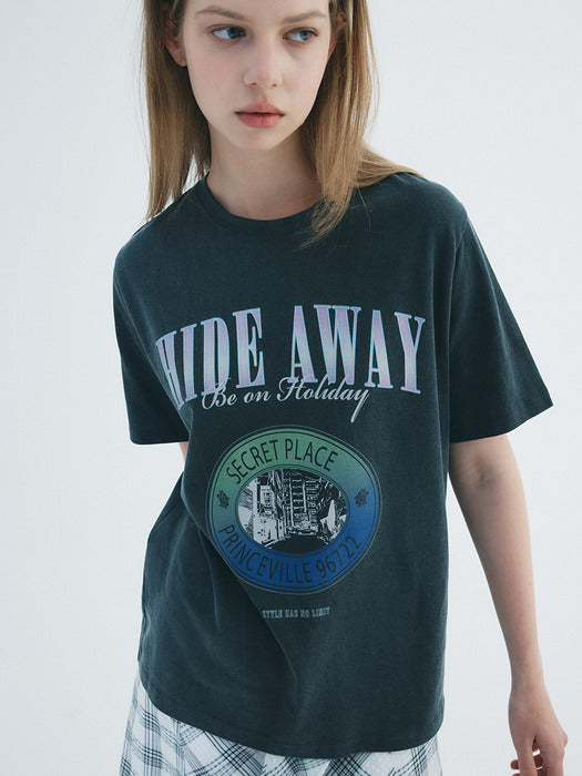 Raive Hide Away T-Shirt in D/Grey