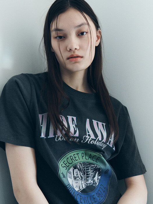 Raive Hide Away T-Shirt in D/Grey