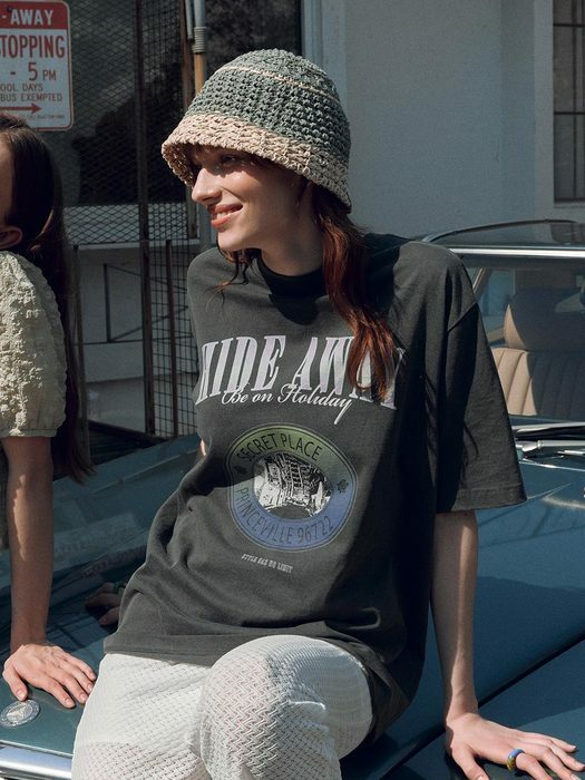 Raive Hide Away T-Shirt in D/Grey