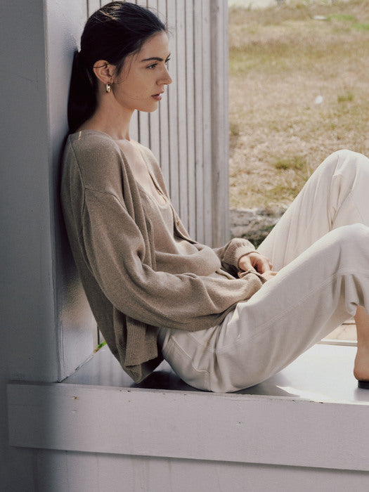 [moia] [EXCLUSIVE] natural cardigan (pale khaki)
