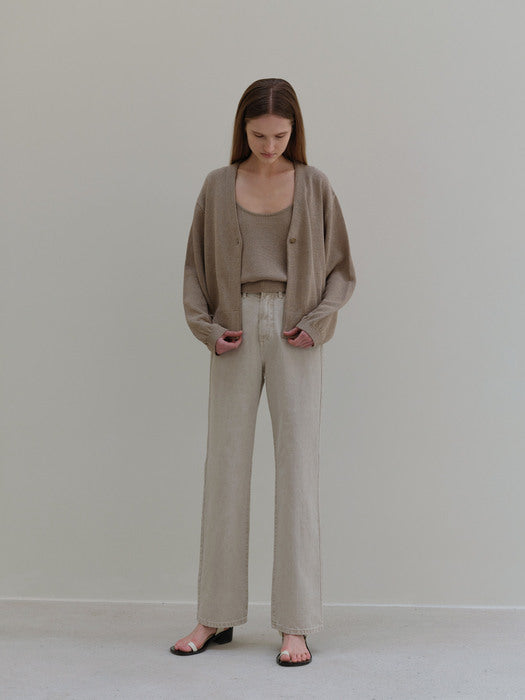 [moia] [EXCLUSIVE] natural cardigan (pale khaki)